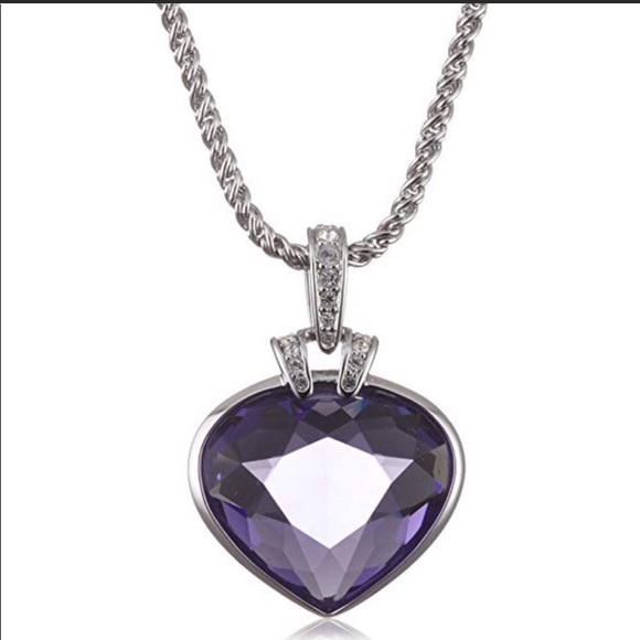 Swarovski Jewelry - Swarovski Oceanic purple crystal heart necklace